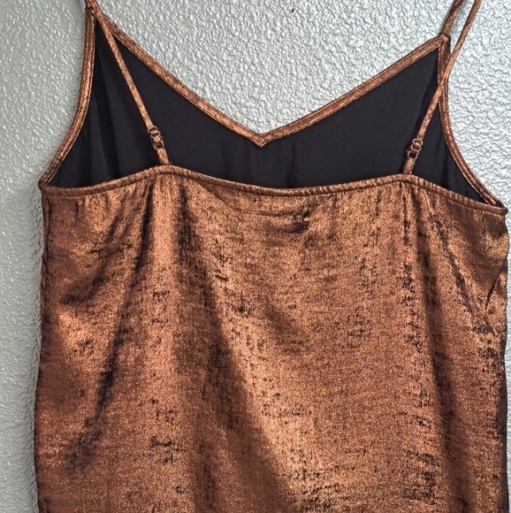 NWT Bronze Shimmering Slip Dress Size M - Picture 10 of 10